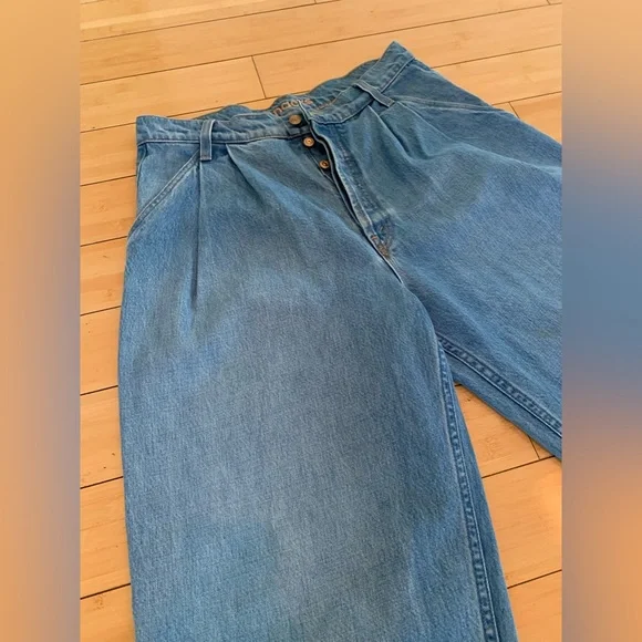 Mother SNACKS pleated front jeans - Picture 3 of 10